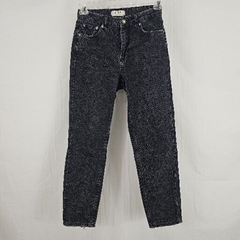 Free People We The Free Vintage Black Tapered Mom Jeans Seam Details - Size 26